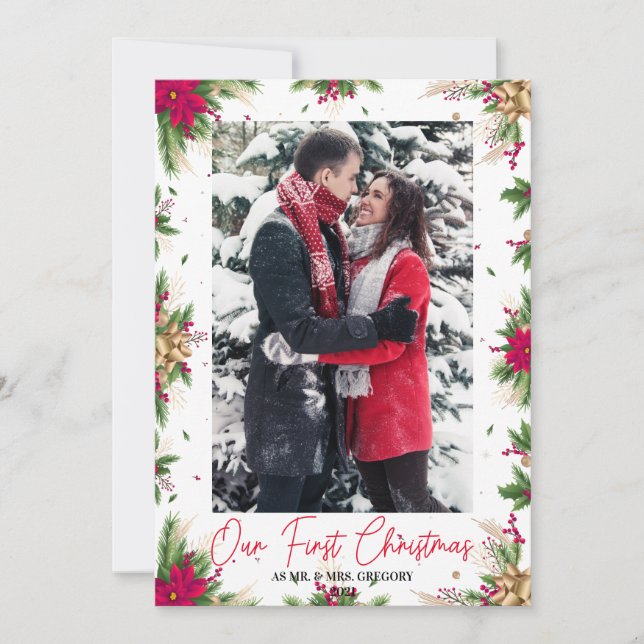 Nuestra Primera Navidad Como Mr. y Mrs. Floral Pho (Anverso)
