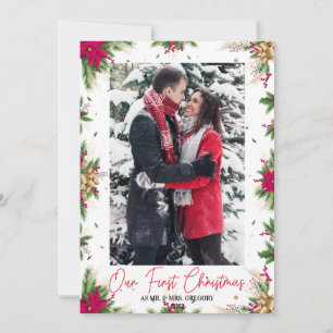 Nuestra Primera Navidad Como Mr. y Mrs. Floral Pho