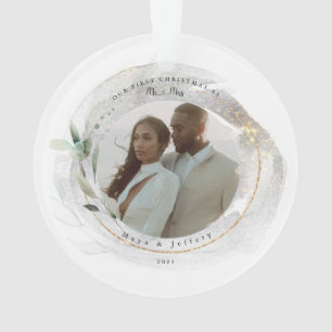 Nuestra Primera Navidad Como Ornamento De Fotograf