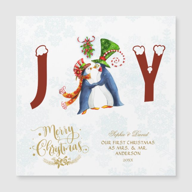 Nuestra Primera Navidad Como Sr. y Sra. Cute Pengu (Anverso)