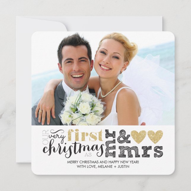 Nuestra primera Navidad como Sr. y Sra. Gold Holid (Anverso)