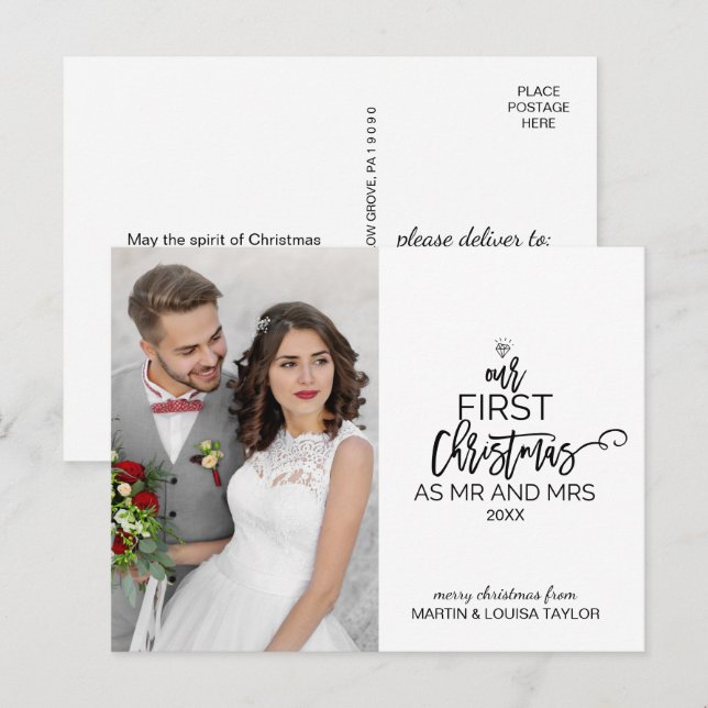Nuestra primera Navidad como Sr. y Sra. Photo (Anverso / Reverso)