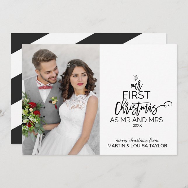 Nuestra primera Navidad como Sr. y Sra. Photo (Anverso / Reverso)