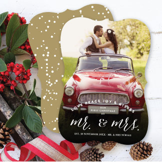 Nuestra Primera Navidad Como Sr. Y Sra. Photo Boda