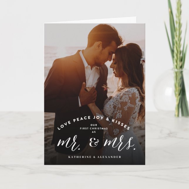 Nuestra Primera Navidad Como Sr. Y Sra. Photo Boda (Anverso)