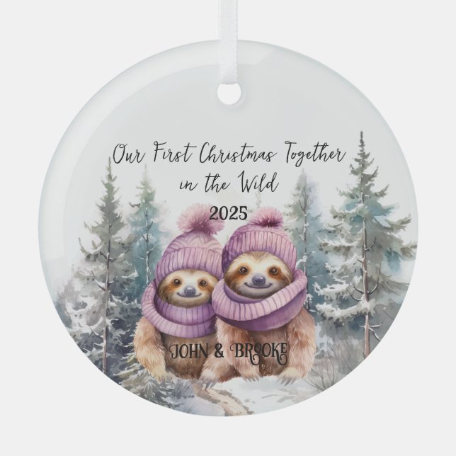 Nuestra primera Navidad en el salvaje ornamento de (Anverso)