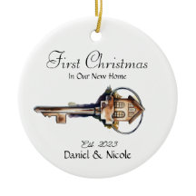 Nuestra primera Navidad en nuestro nuevo ornamento