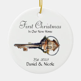 Nuestra primera Navidad en nuestro nuevo ornamento