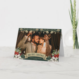 Nuestra primera Navidad Foto de recién casados de 