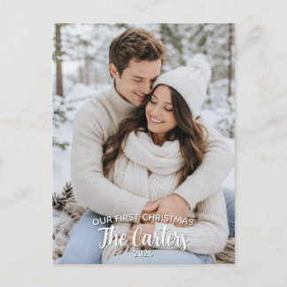 Nuestra primera Navidad Foto de recién casados Per