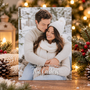 Nuestra primera Navidad Foto de recién casados Per