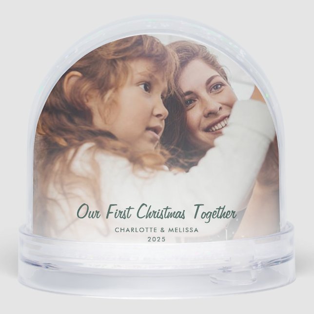 Nuestra primera Navidad juntos Personalizado de fo (Reverso)