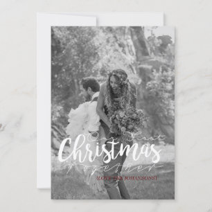 Nuestra primera Navidad juntos Tarjeta fotográfi