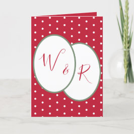 Nuestra primera Navidad | Rojo y blanco monogramad