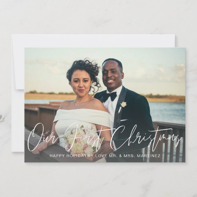 Nuestra primera tarjeta de dos fotos navideñas (Anverso)