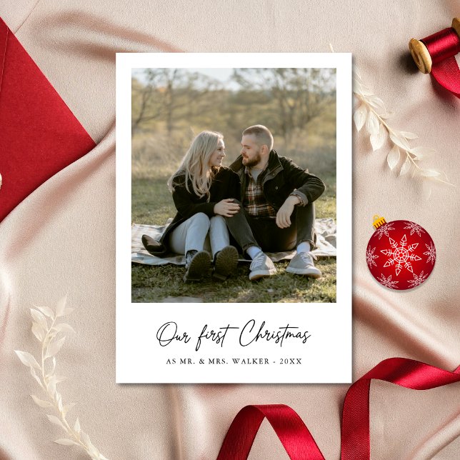 Nuestra primera tarjeta de foto elegante de Navida (Subido por el creador)