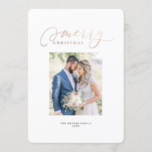 Nuestra primera tarjeta de fotos navideña Mr & Mrs