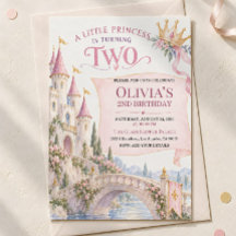 Nuestra Princesita Cumple Dos Invitación de Cumple