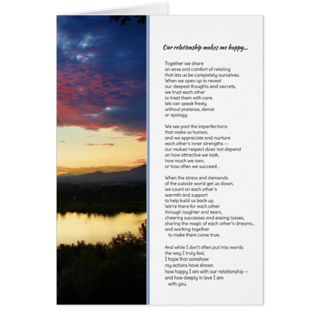 Nuestra relación me hace feliz (Frente)