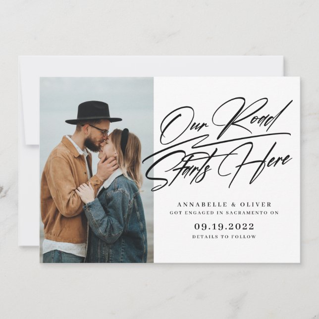 Nuestra Ruta Comienza Aquí | Anuncio de Compromiso (Anverso)