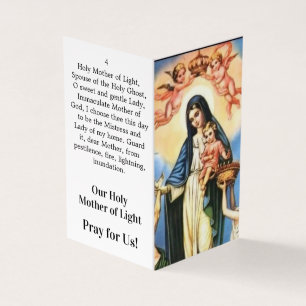 Nuestra Santa Madre de la Luz Tarjeta de Oración