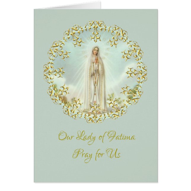 NUESTRA SEÑORA DE FATIMA GOLDEN LACE WREATH (Frente)