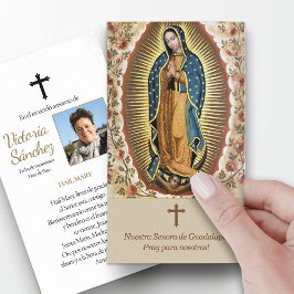 Nuestra Señora de Guadalupe 3 tarjetas de oración 