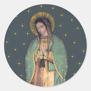 Nuestra Señora de Guadalupe Pegatinas redondas