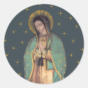 Nuestra Señora de Guadalupe Pegatinas redondas