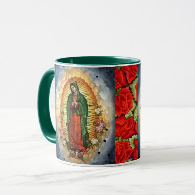 Nuestra Señora de Guadalupe Rosas regalan tazas de (Anverso izquierdo)