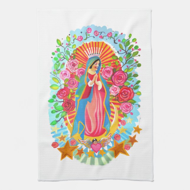 Nuestra Señora de Guadalupe Sencillas toallas de c (Vertical)