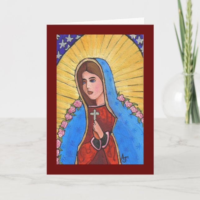 Nuestra señora de Guadalupe - tarjeta de (Anverso)