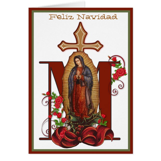 Nuestra Señora de Guadalupe Virgen María Feliz Nav (Frente)