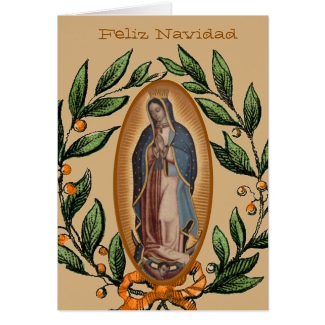 Nuestra Señora de Guadalupe Virgen María Feliz Nav (Frente)