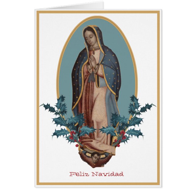 Nuestra Señora de Guadalupe Virgen María Feliz Nav (Frente)