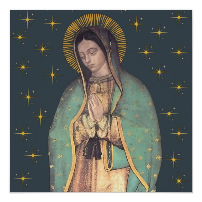 Nuestra Señora de Guadalupe Virgen María Póster Br (Anverso)