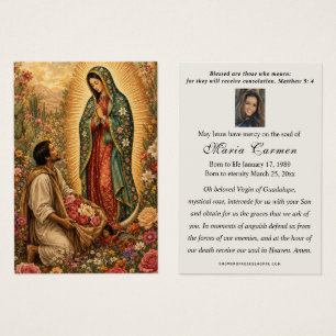 Nuestra Señora de Guadalupe y oración conmemorativ