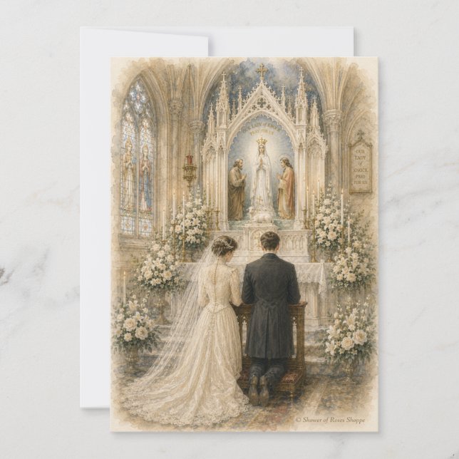Nuestra Señora de Knock Santuario Irlandés de Boda (Anverso)