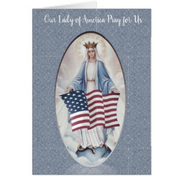 Nuestra señora de la bandera americana de América