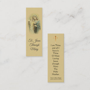 Nuestra señora de la mini tarjeta santa bendecida
