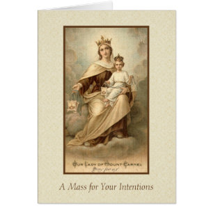 Nuestra señora de la tarjeta de ofrecimiento de la