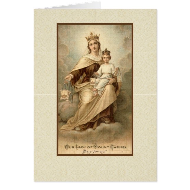 Nuestra señora de la tarjeta de ofrecimiento de la (Frente)