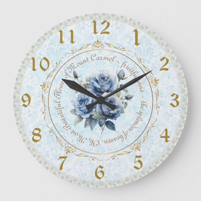 Nuestra Señora del Monte Carmel Azul reloj de pare (Anverso)