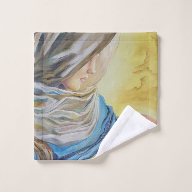 Nuestra Señora del Silencio agarrando al bebé Jesú (Toallita)