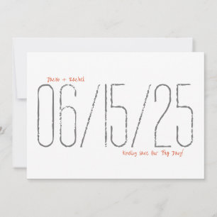 Nuestra tarjeta Big Day Save the Date
