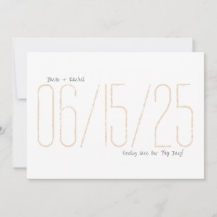 Nuestra tarjeta Big Day Save the Date