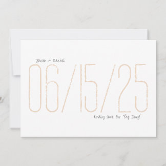 Nuestra tarjeta Big Day Save the Date
