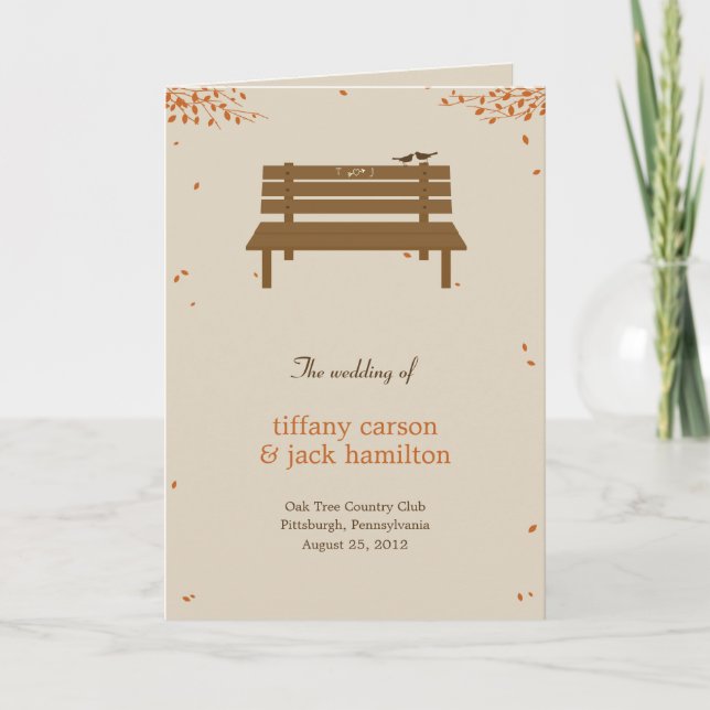 Nuestra tarjeta de programa de bodas de banco (Anverso)