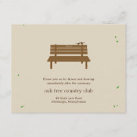 Nuestra tarjeta de recepción de bodas de banco