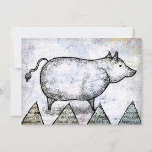 Nuestra tarjeta de saludo de cerdo estoica